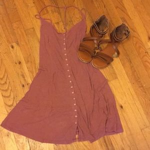 AE brand new pink button front dress